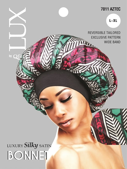 Luxury Silky Satin Bonnet (Aztec) L-XL